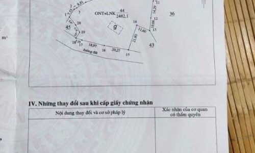2500m2 400tc, bám đường 60m tại xã Minh Hòa, huyện Yên Lập, Phú Thọ. Sổ đỏ lâu dài. Giá nhỉnh 1 tỷ. Lh 098.809.2745.