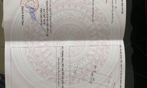 175m2 full thổ cư tại thị trấn Yên Lập, huyện Yên Lập, tỉnh Phú Thọ mt 7m giá 7,x tr/m2